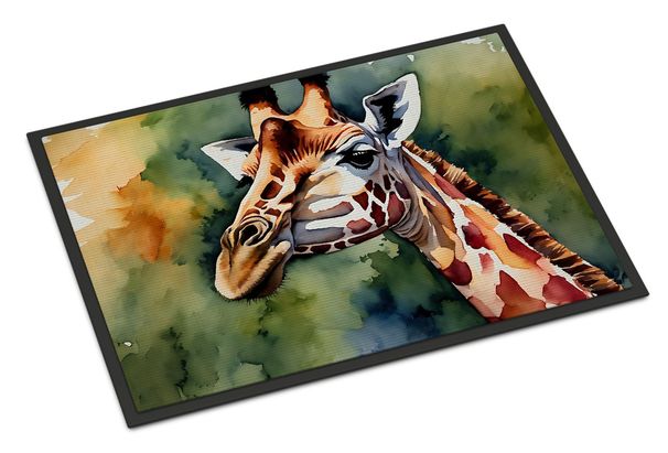 Giraffe Doormat Front Door Mat Indoor Outdoor Rugs For Entryway, Non Slip Washable Low Pile, 24H X 36W_maomaolike.com