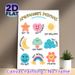 Spanish Positive Affirmations Painting Poster, Pastel Cute Cartoon Style Poster, Uplifting Spanish Positive Phrases With Cheerful Illustrated Icons_maomaolike.com