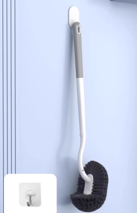 Household No Dead Angle Soft Bristle Long Handle Squat Toilet Cleaning Wall-Mounted Bathroom Brush_maomaolike.com