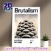 Brutalist Architecture Painting Poster, Monochrome Retro Les Choux De Créteil Building Poster, Distinctive Architectural Art Decor Ideal For Home_maomaolike.com
