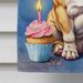 English Bulldog Happy Birthday House Flag Large Porch Sleeve Pole Decorative Outside Yard Banner Artwork Wall Hanging, Polyester, House Size, Multicolor_maomaolike.com