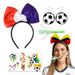 2026 US-Canada-Mexico World Cup Flag Bow Headband Badge Earrings Fan Cheering Props Party Supplies_maomaolike.com