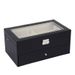 Unisex Household collection 12 grid wooden pu leather glasses storage box glasses box display box double layer glasses storage box leather_maomaolike.com