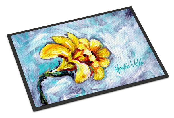 Yellow Daffy Daffodils Doormat Front Door Mat Indoor Outdoor Rugs For Entryway, Non Slip Washable Low Pile, 24H X 36W_maomaolike.com