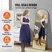 VEVOR Arched Full Length Mirror, 65'' X 22'', Large Free Standing Leaning Hanging Wall Mounted Floor Mirror With Stand Aluminum Alloy Frame, Full Body Dressing Mirror For Living Room Bedroom, Black_maomaolike.com