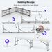 6 Feet Plastic Folding Bench Picnic Camping Dining Seat With Carrying Handle Accommodate 3 People & Non-slip Foot Pad Convenient Carrying Handle_maomaolike.com