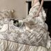 Wholesale INS French Retro Floral Four-Piece Girly Princess Style Pleated Lace Pure Cotton 4-Piece Set_maomaolike.com