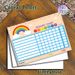 Rainbow Themed Reward Chart Painting Poster, Vibrant Cheerful Rainbow & Confetti Design Poster, Practical Tool To Track Daily Progress And Rewards_maomaolike.com
