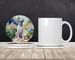 White Boxer Spring Path Large Sandstone Coasters Pack Of 4 Absorbent Round Coasters Decor Gifts For Men Or Women, 4 In, Multicolor_maomaolike.com