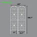 2 Pack Metal Garden Trellis 86.7" X 19.7" Rustproof Trellis For Climbing Plants Outdoor Flower Support Cream White_maomaolike.com