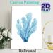 Blue Coral Painting Poster, Soft Watercolor Style Blue Coral Poster, Delicate Textured Design Brings Coastal Vibe, Suitable For Living Room, Bathroom_maomaolike.com