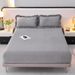 Milk Fleece Fitted Sheet Solid Color Winter Skirt With Elastic Edges For Queen/King Size Bed - Soft & Warm Taiwan Style_maomaolike.com