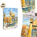 Mosque Themed Painting Poster, Soft Watercolor Style Intricate Islamic Architecture Scene Poster, Exquisite Cultural Decor Ideal For Living Room_maomaolike.com