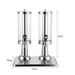 SOGA 6L Dual Silver Stainless Steel Beverage Dispenser Ice Cylinder Clear Juicer Hot Cold Water Jug_maomaolike.com