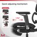 D2 Pro High Back Ergonomic Home Office Chair With DTS Self-Adaptive Lumbar Support, Multi-Adjustable Armrest, Wire Controlled Design, Footrest, 4D Headrest Mesh Office Computer Chair (Black)_maomaolike.com