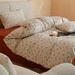 1 French Retro Small Floral 60-Count Double-Layer Crepe Gauze Four-Piece Japanese Pastoral Style Bare Sleep Breathable Set_maomaolike.com