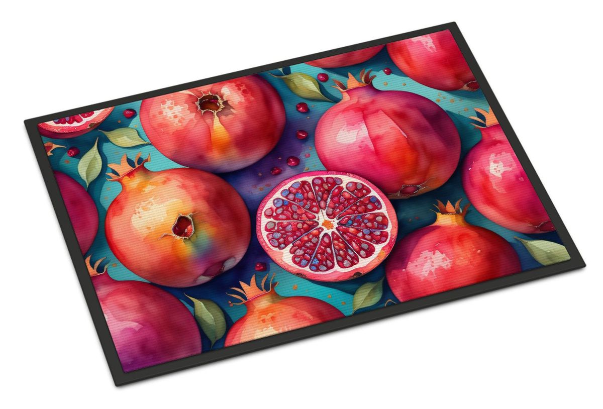 Colorful Pomegranates Doormat Front Door Mat Indoor Outdoor Rugs For Entryway, Non Slip Washable Low Pile, 24H X 36W_maomaolike.com