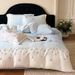 Winter Thickened Milk Velvet Four-Piece Set Light Luxury Style Butterfly Embroidery Warm Coral Fleece Duvet Cover Bed Sheet Beddin_maomaolike.com