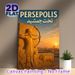 Persepolis Ancient Persian Relief Painting Poster, Vintage Historical Carving Style Poster, Authentic Ancient Art Piece Ideal For Home Study, Cultural_maomaolike.com