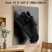 Tattoo Machine Themed Painting Poster, Moody Dark-toned Gloved Hand Holding Tattoo Tool Poster, Stylish Artistic Decor Ideal For Tattoo Studio And_maomaolike.com