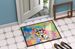Corgi Hippie Dawg Doormat Front Door Mat Indoor Outdoor Rugs For Entryway, Non Slip Washable Low Pile, 24H X 36W_maomaolike.com