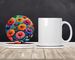 Colorful Zinnias Large Sandstone Coasters Pack Of 4 Absorbent Round Coasters Decor Gifts For Men Or Women, 4 In, Multicolor_maomaolike.com