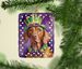 Vizsla King Of Mardi Gras Porcelain Ornament Christmas Tree Hanging Decorations For Home Christmas Holiday, Rectangle, Gift, Multicolor_maomaolike.com