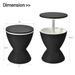Outdoor Rattan Bar Table With Extendable Tabletop 8 Gal Capacity Drainage Hole For A Pool Party, Barbecue, Camping, Etc_maomaolike.com