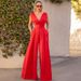 new slim jumpsuit high waist slimming jumpsuit straight wide leg pants for women_maomaolike.com