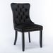 Nikki Collection Modern Tufted Velvet Dining Chairs With Solid Wood Legs And Nailhead Trim, Set Of 2, Black_maomaolike.com