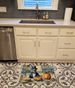 Pit Bull Terrier Fall Kitchen Pumpkins Memory Foam Kitchen Mat Machine Washable Anti-Fatigue Mat Cushion Comfort Bath Mat Or Kitchen Rug_maomaolike.com