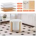 Ottoman Foot Rest Round Bag Floor Chair For Bedroom Or Entryway In White_maomaolike.com