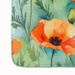 California California Poppies In Watercolor Memory Foam Kitchen Mat Machine Washable Anti-Fatigue Mat Cushion Comfort Bath Mat Or Kitchen Rug_maomaolike.com