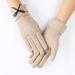 New autumn and winter cashmere gloves women's outdoor cycling bow plus velvet thickened cold-proof touch screen warm gloves women_maomaolike.com