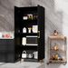 Kitchen Pantry Storage Cabinet 68.8" H, With 2 Door, 4 Adjustable Shelves, Freestanding Wooden Cupboard For Dining Room Living Room, Laundry, White_maomaolike.com