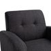 Mid-Century Modern Fabric Accent Armchair Single Sofa With Rubber Wood Legs For Living Room_maomaolike.com