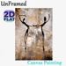 Abstract Dancing Figures Painting Poster, Vintage Textured Black Silhouette Poster, Artistic Expressive Wall Decor Ideal For Living Room, Bedroom And_maomaolike.com