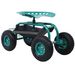 Rolling Garden Scooter Garden Cart Seat With Wheels And Tool Tray, 360 Swivel Seat,Green--refurbished_maomaolike.com