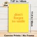 Don't Forget To Smile Inspirational Painting Poster, Warm Minimalist Typographic Poster, Uplifting Cheerful Decor Ideal For Home, Office, Living Room_maomaolike.com