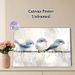 Three Blue Birds Painting Poster, Soft Watercolor-style Bird Scene Poster, Delicate Tranquil Design Suitable For Living Room, Bedroom And Office_maomaolike.com