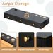 47" Floating Shelf With Drawer, Multi-Purpose Wall-Mounted Vanity Table, Mounted Desk, Floating Table For Bedroom, Bathroom, Hairdressers, Black And Golden_maomaolike.com