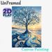 Beach Swirl Tree Painting Poster, Vibrant Swirly Artistic Tree With Sunset Beach Scene Poster, Eye-catching Decorative Piece Ideal For Living Room_maomaolike.com
