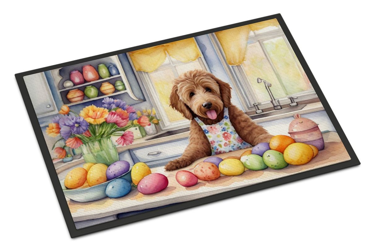 Decorating Easter Labradoodle Doormat Front Door Mat Indoor Outdoor Rugs For Entryway, Non Slip Washable Low Pile, 24H X 36W_maomaolike.com