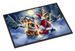 Chow Chow And Santa Claus Doormat Front Door Mat Indoor Outdoor Rugs For Entryway, Non Slip Washable Low Pile, 24H X 36W_maomaolike.com