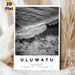 Uluwatu Ocean Wave Painting Poster, Monochrome Minimalist Crashing Sea Wave Scene Poster, Calming Coastal Decor Ideal For Living Room, Bedroom And_maomaolike.com