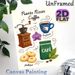 Puerto Rican Coffee Painting Poster, Vibrant Cartoon-style Poster, Featuring Coffee Grinder, Themed Cup, Orchid, Cookies & Coffee Bag, Adds Warm_maomaolike.com