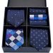 Unisex Four-palace gift box tie square scarf set three-piece business tie men's group_maomaolike.com