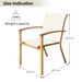 Set Of 4 Outdoor Patio Chairs, Integrated Stackable Wrought Iron Furniture Dining Chairs With Arms, Textilene Fabric Indoor Outdoor Chairs For Porch, Yard, Lawn, Garden_maomaolike.com