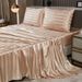 Striped Silky Satin Bed Sheet Three Piece Set_maomaolike.com