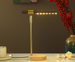 USB Night Bedroom Sleep Lamp Black Walnut Beech Wood Metal LED Warm Light 180°Rotatable Night Light_maomaolike.com